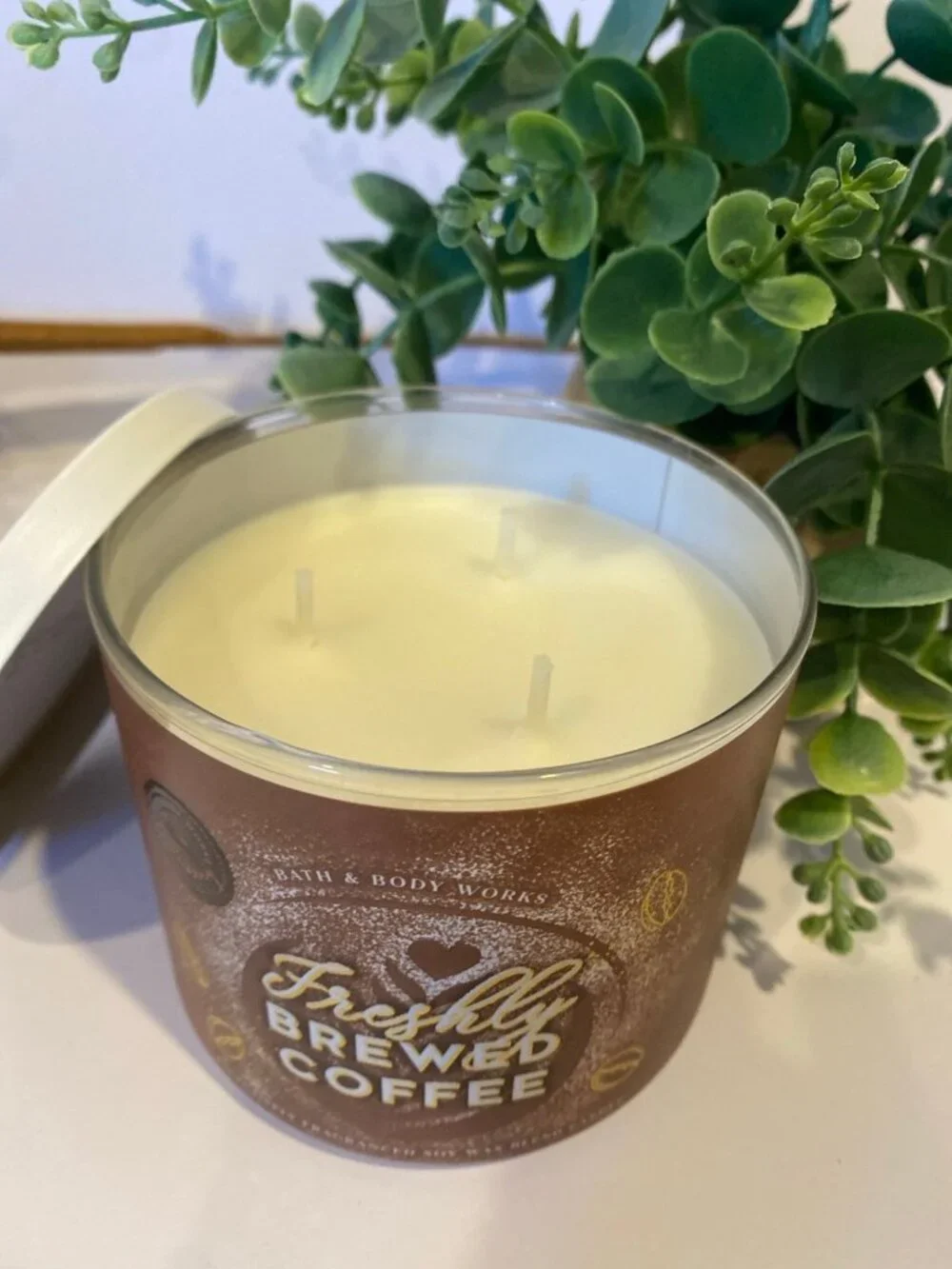 “Freshly Brewed Coffee” Bath & Body Works NEW 3 Wick Candle